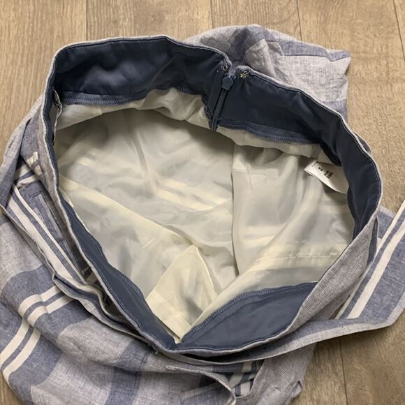 Womens Express Linen Blend Belted High Rise Shortie Shorts - Picture 5 of 8